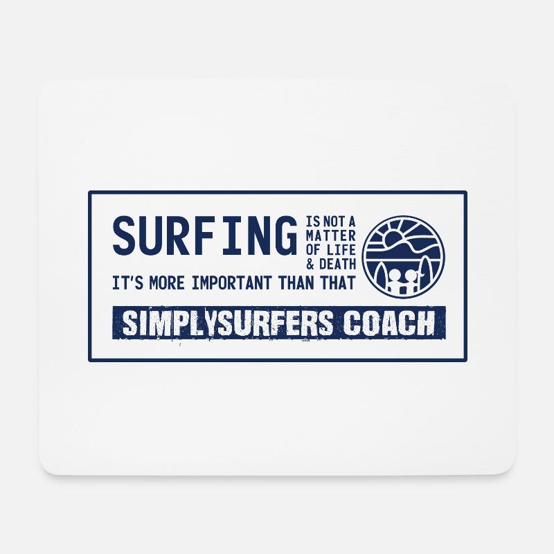 Surfing is more important than that! (Tag) - Mouse Pad (horizontal) - white