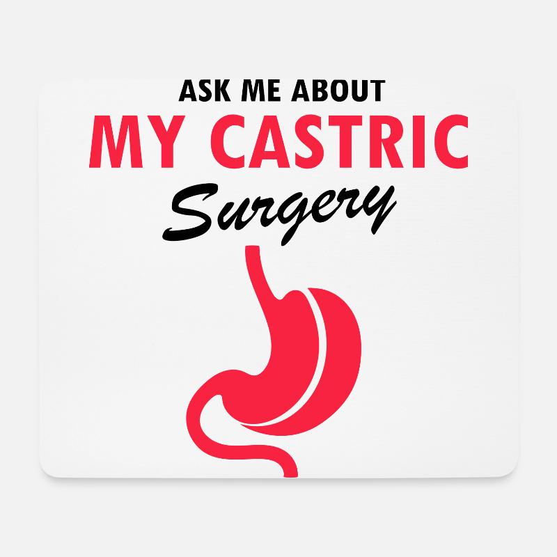 Magenoperation Design für Magenbypass Patient - Mousepad (Querformat) - Weiß