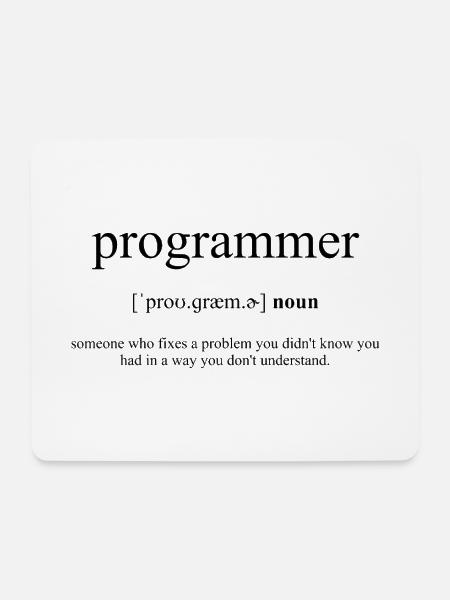 Programmer (Programmierer) Definition Dictionary - Mousepad (Querformat) - Weiß