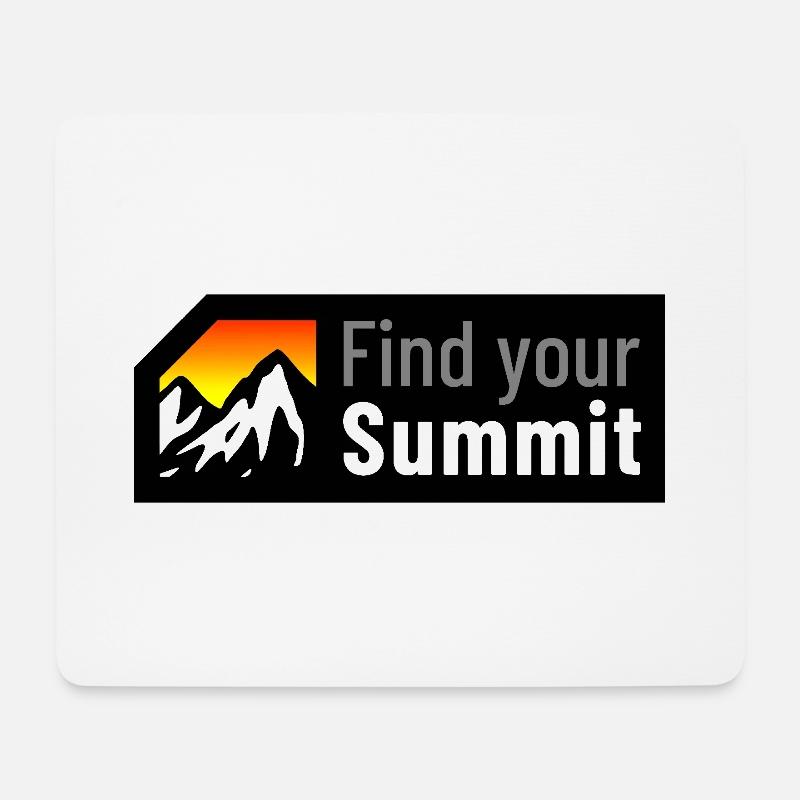 Find Your Summit - Mousepad (Querformat) - Weiß