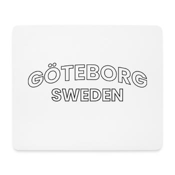 Göteborg Sweden Typographic Round Text - Mouse Pad (horizontal) - white - Front