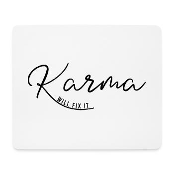 Karma veut réparer - Tapis de souris (format paysage) - blanc - Devant