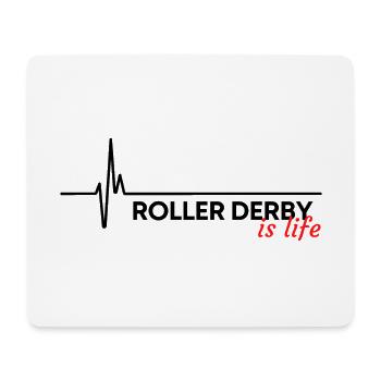 Roller Derby ist Leben - Mousepad (Querformat) - Weiß - Vorne