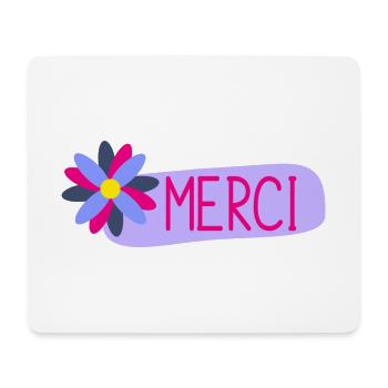 MERCI. THANKS. THANK YOU. ANNIVERSAIRE. NAISSANCE. - Tapis de souris (format paysage) - blanc - Devant