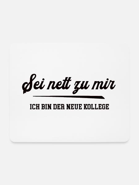 Ich bin der neue Kollege Mann Team Arbeitskollege - Mousepad (Querformat) - Weiß