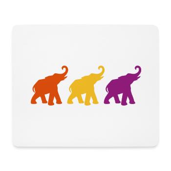 Three elephants love yoga india meditation - Mouse Pad (horizontal) - white - Front