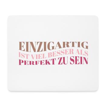 L’unique vaut mieux que la perfection - Tapis de souris (format paysage) - blanc - Devant