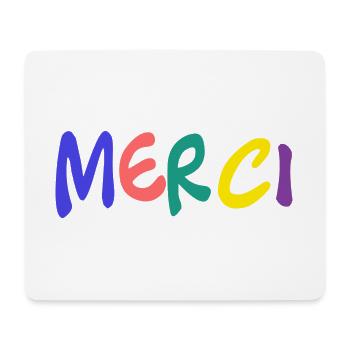 MERCI. MAÎTRESSE. MAÎTRE. MERCI MAÎTRESSE - Tapis de souris (format paysage) - blanc - Devant
