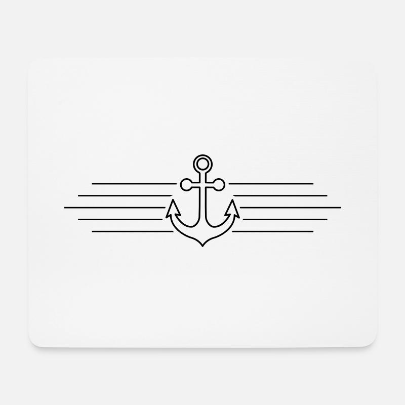 Anker symbol - Mousepad (Querformat) - Weiß