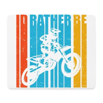 Retro Graphic Dirt Biker Motorcycle Enduro Motocro - Mousepad (Querformat) - Weiß - Vorne