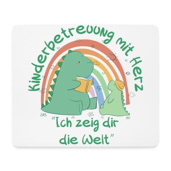 Kinderbetreuung mit Herz - Ich zeig dir die Welt - Mousepad (Querformat) - Weiß - Vorne