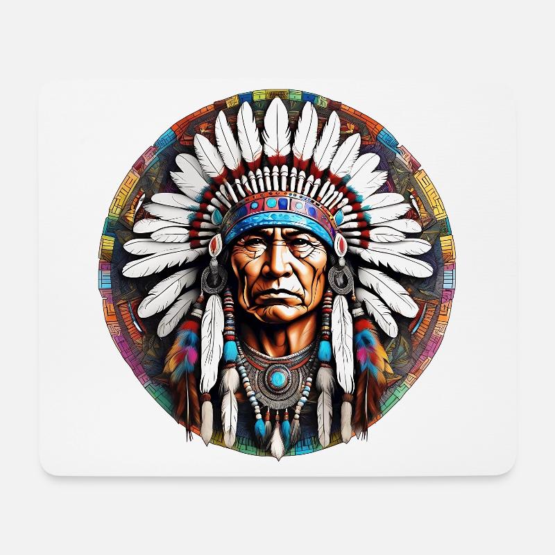 INDISCH - 2 - Mousepad (Querformat) - Weiß