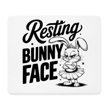 Resting Bunny Face - Mouse Pad (horizontal) - white - Front