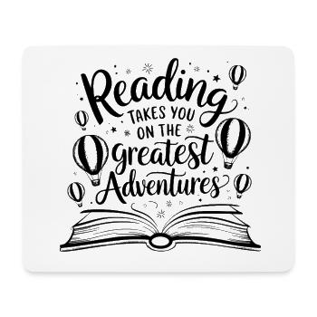 La lecture vous emmène dans les plus grandes aventures - Tapis de souris (format paysage) - blanc - Devant