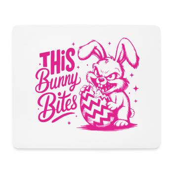 This Bunny Bites - Mousepad (Querformat) - Weiß - Vorne