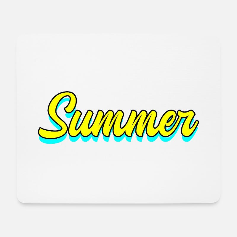 Summer Sommer - Mousepad (Querformat) - Weiß