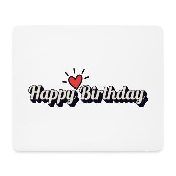 Bon anniversaire - Tapis de souris (format paysage) - blanc - Devant