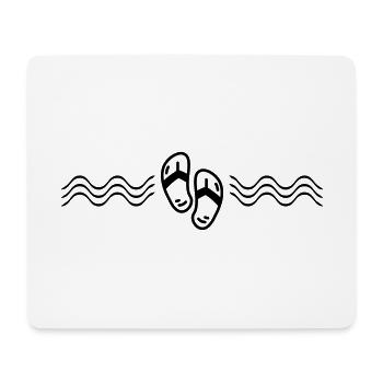 flip flops symbol wave - Mouse Pad (horizontal) - white - Front
