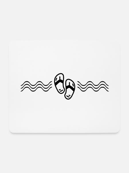 flip flops symbol welle - Mousepad (Querformat) - Weiß