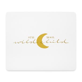 STAY wild MOON child - Mousepad (Querformat) - Weiß - Vorne