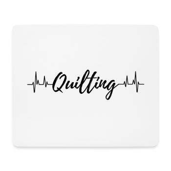 Quilten Herzschlag. - Mousepad (Querformat) - Weiß - Vorne