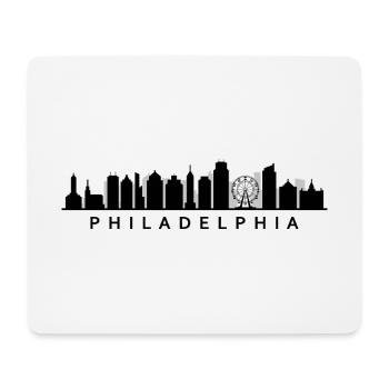 Philadelphia Skyline - Tapis de souris (format paysage) - blanc - Devant