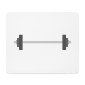 Gym-Gewichte - Mousepad (Querformat) - Weiß - Vorne