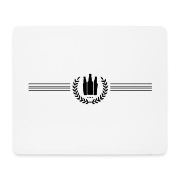 Bierflasche kranz symbol icon - Mousepad (Querformat) - Weiß - Vorne