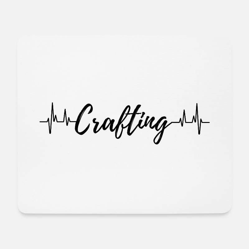 Crafting Heartbeat - Mouse Pad (horizontal) - white