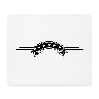 Star banderole line - Mouse Pad (horizontal) - white - Front