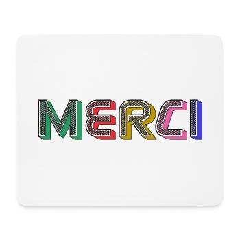 MERCI - Tapis de souris (format paysage) - blanc - Devant