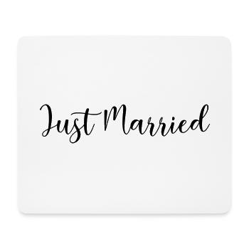 LIEBE. PAAR. ICH HABE GERADE GEHEIRATET. Junggesellinnenabschied. VALENTINSTAG. - Mousepad (Querformat) - Weiß - Vorne