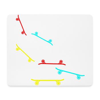 Symbole du skateboard - Tapis de souris (format paysage) - blanc - Devant