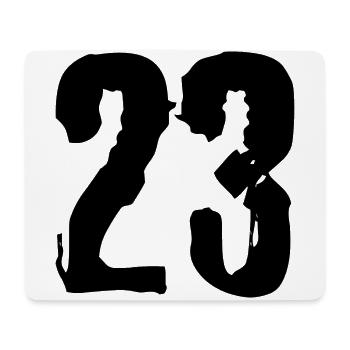 23 Zahl Trikot - Mousepad (Querformat) - Weiß - Vorne