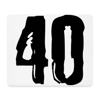 40 number jersey - Mouse Pad (horizontal) - white - Front