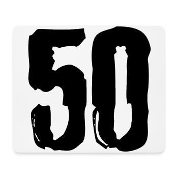 50 number jersey - Mouse Pad (horizontal) - white - Front
