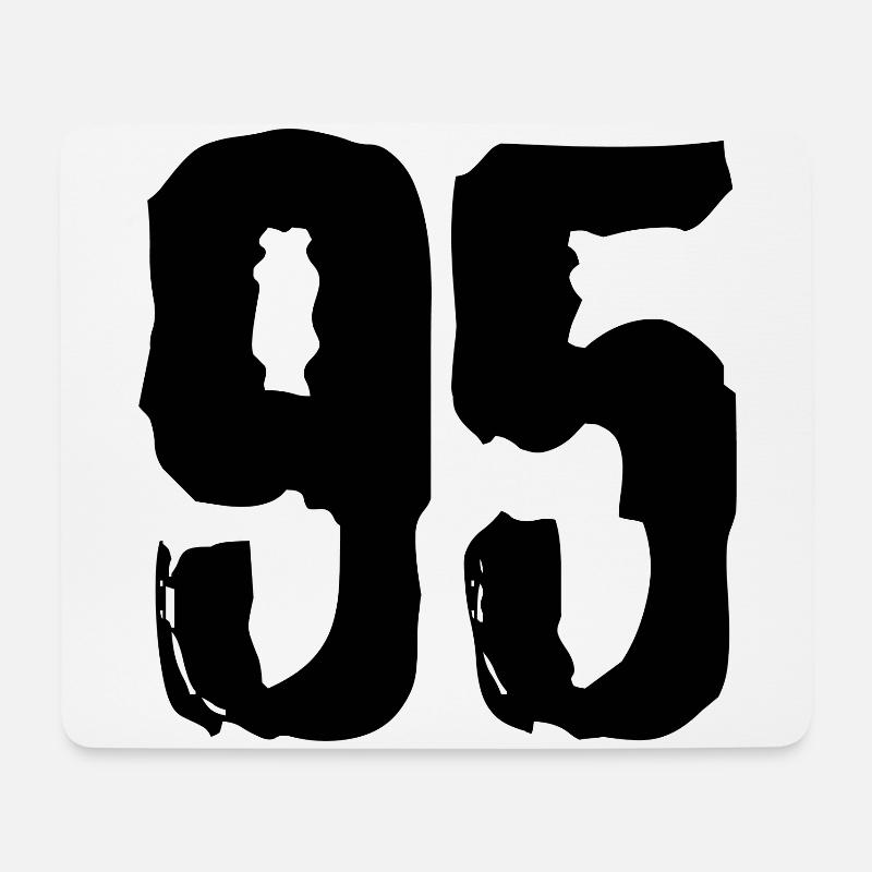 95 Zahl Trikot - Mousepad (Querformat) - Weiß