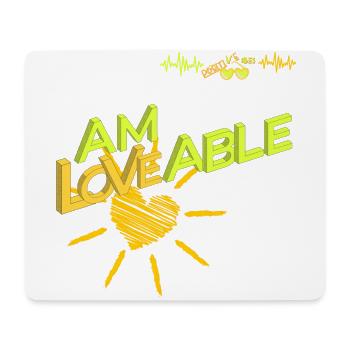 positive Vibes - am loveable - Mousepad (Querformat) - Weiß - Vorne