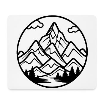 Mountains symbol nature - Mouse Pad (horizontal) - white - Front