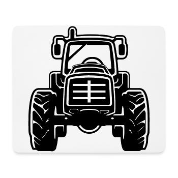 Traktor Bauer Farmer Symbol - Mousepad (Querformat) - Weiß - Vorne