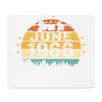 Born in June 1966 Birthday Gift June 1966 - Mouse Pad (horizontal) - white - Front