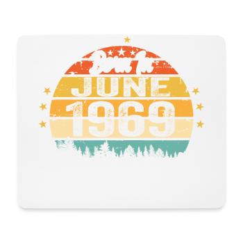 Born in June 1969 Birthday Gift June 1969 - Mousepad (Querformat) - Weiß - Vorne
