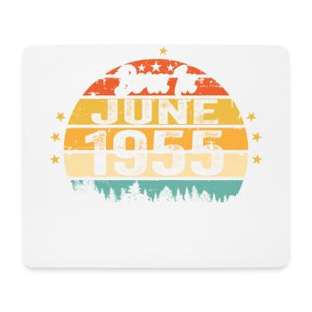 Born in June 1955 Birthday Gift June 1955 - Mouse Pad (horizontal) - white - Front