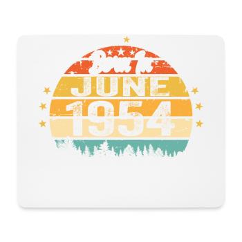 Born in June 1954 Birthday Gift June 1954 - Mousepad (Querformat) - Weiß - Vorne