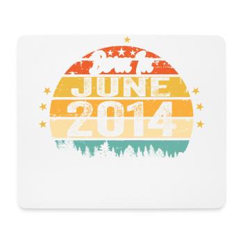 Born in June 2014 Birthday Gift June 2014 - Mouse Pad (horizontal) - white - Front
