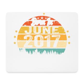Born in June 2017 Birthday Gift June 2017 - Mouse Pad (horizontal) - white - Front