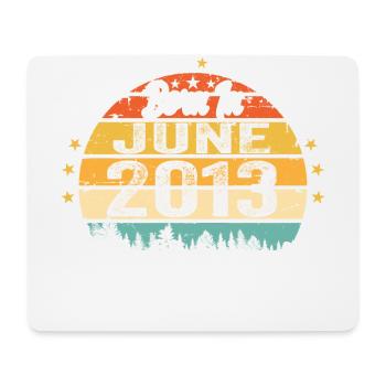 Born in June 2013 Birthday Gift June 2013 - Mouse Pad (horizontal) - white - Front