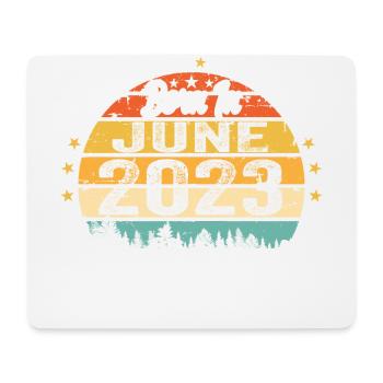 Né en juin 2023 Cadeau d’anniversaire juin 2023 - Tapis de souris (format paysage) - blanc - Devant