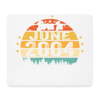 Born in June 2004 Birthday Gift June 2004 - Mouse Pad (horizontal) - white - Front