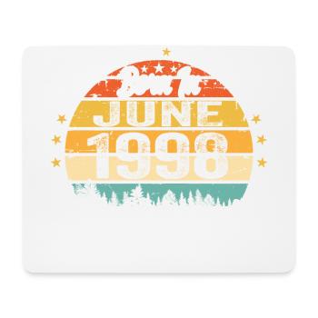 Born in June 1998 Birthday Gift June 1998 - Mouse Pad (horizontal) - white - Front